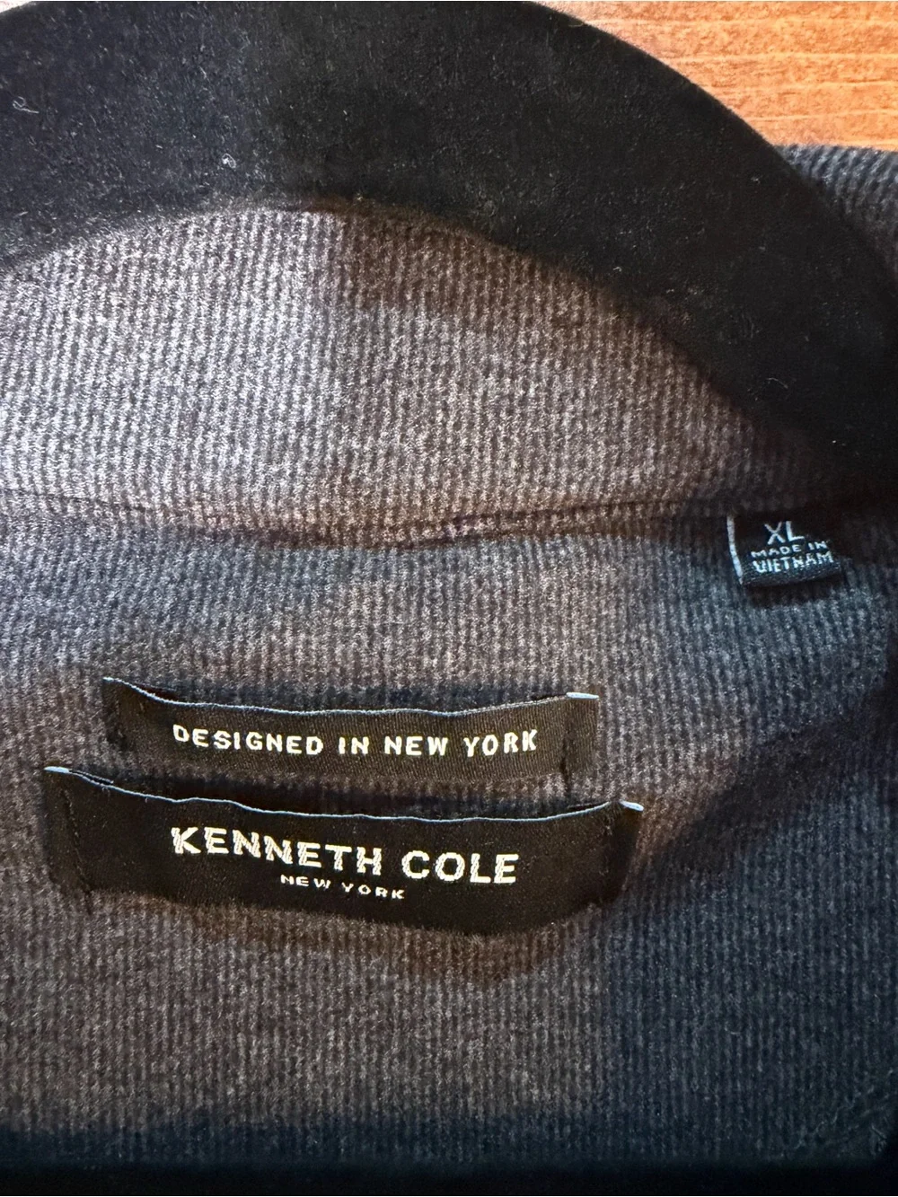 Kenneth Cole Men's Charcoal Gray Quarter Zip Pullover Size XL 🩶